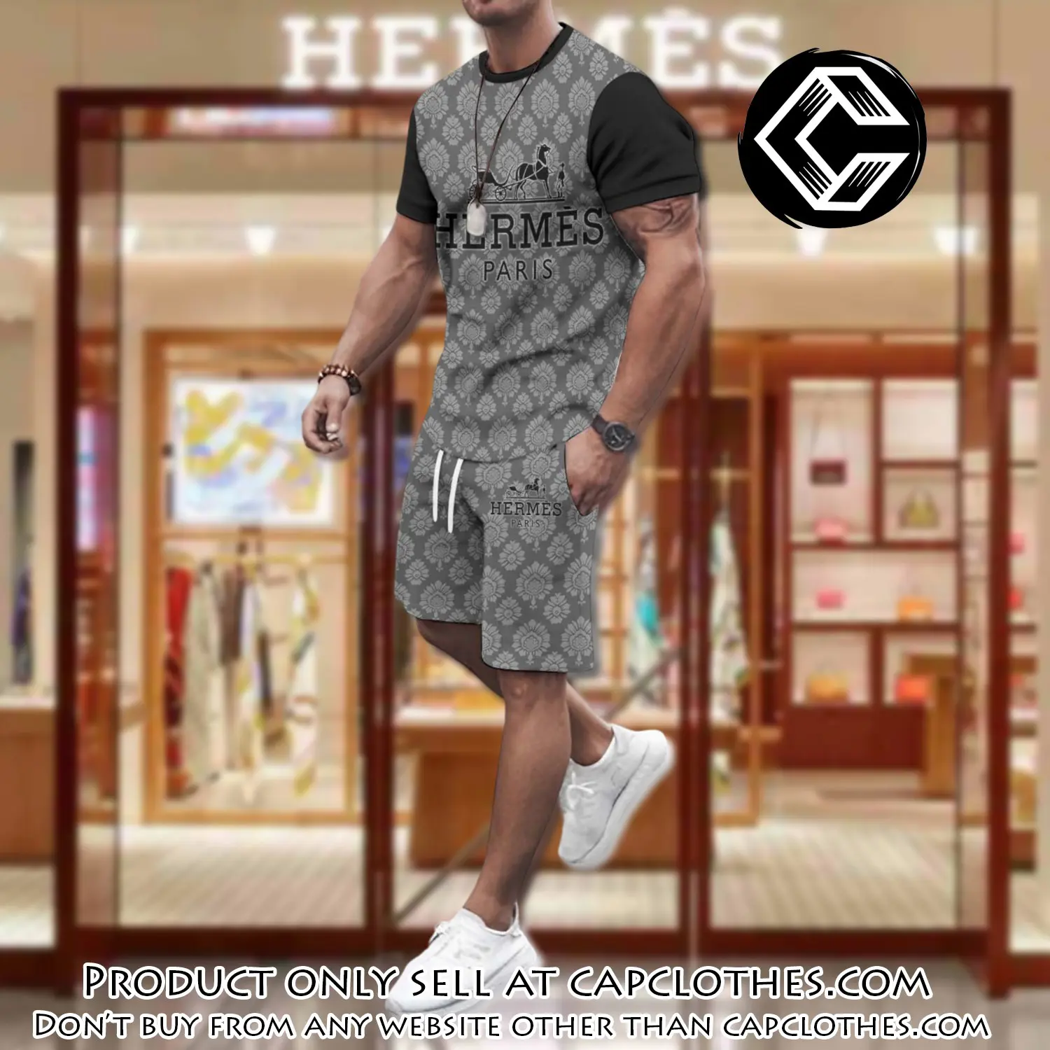 Hermes combo unisex tshirt & short limited luxury outfit cts1110 cc5647758
